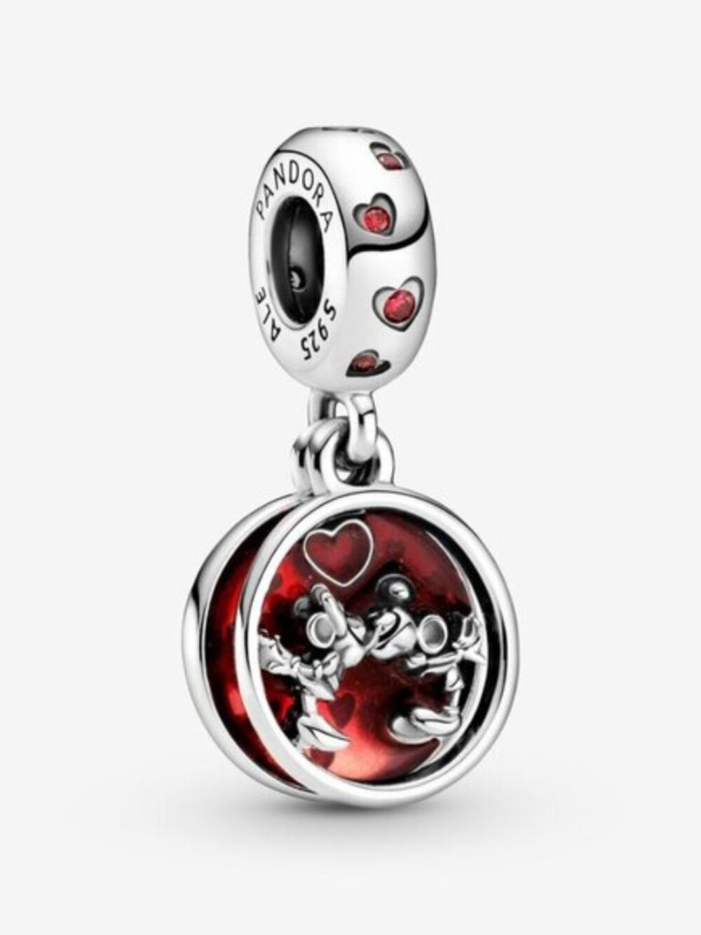 Disney Mickey Mouse & Minnie Mouse Love and Kisses Dangle Charm
